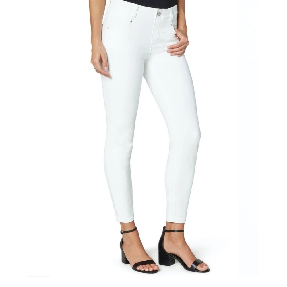 LIVERPOOL GIA GLIDER ANKLE SKINNY WHITE JEANS HIGH RISE SIZE 10/30
